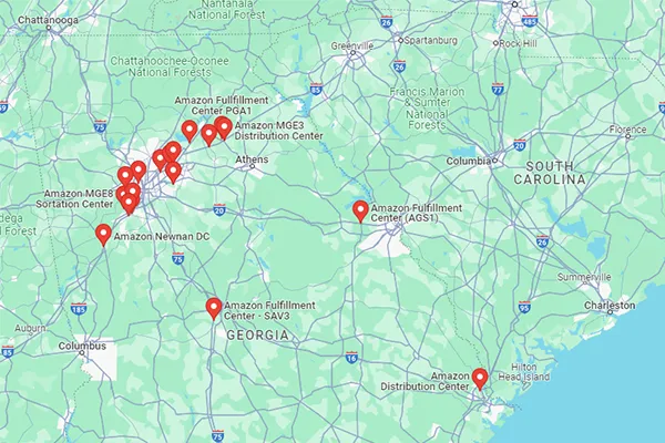 Amazon Warehouse Locations in Georgia (Complete, Verified List)