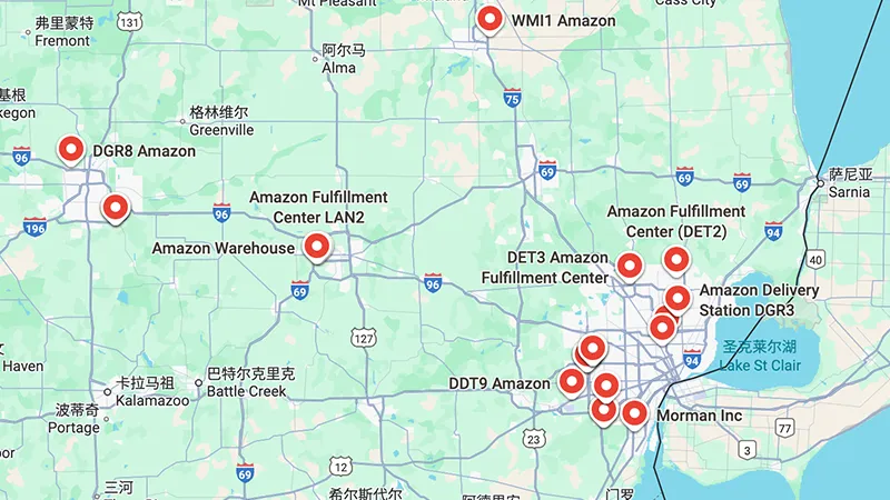 Amazon Warehouse Locations in Michigan (2025)