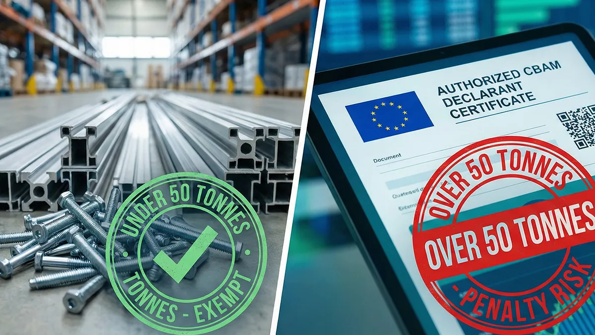 EU CBAM 2026 Guide: 50-Tonne Exemption & Authorized Declarants