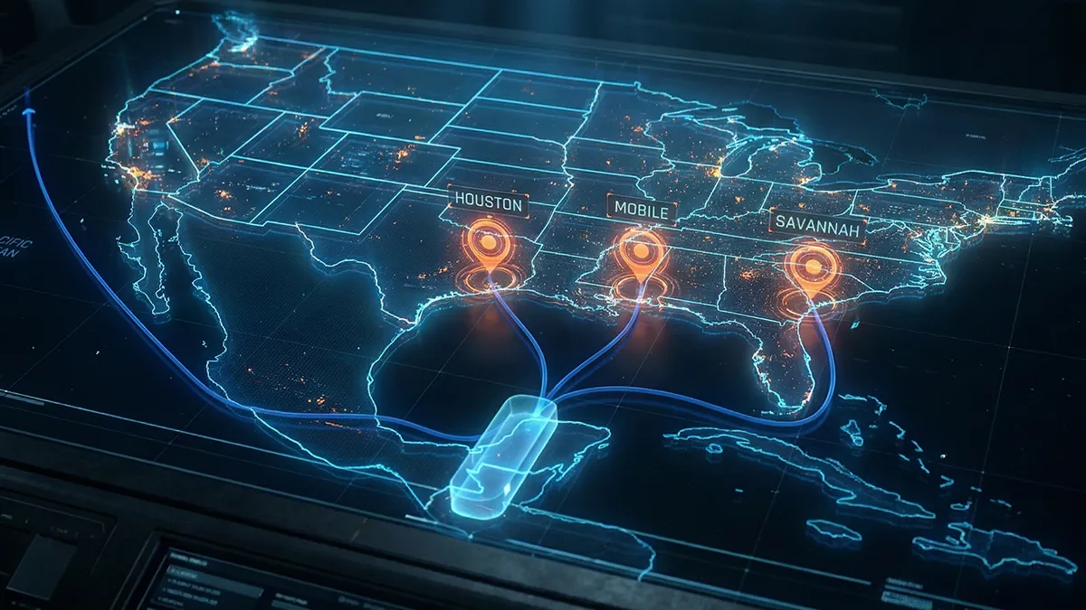 Shipping from China to Houston, Mobile & Savannah